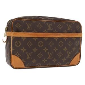 LOUIS VUITTON Monogram Compiegne 28 Clutch Bag M51845 LV Auth am10267
